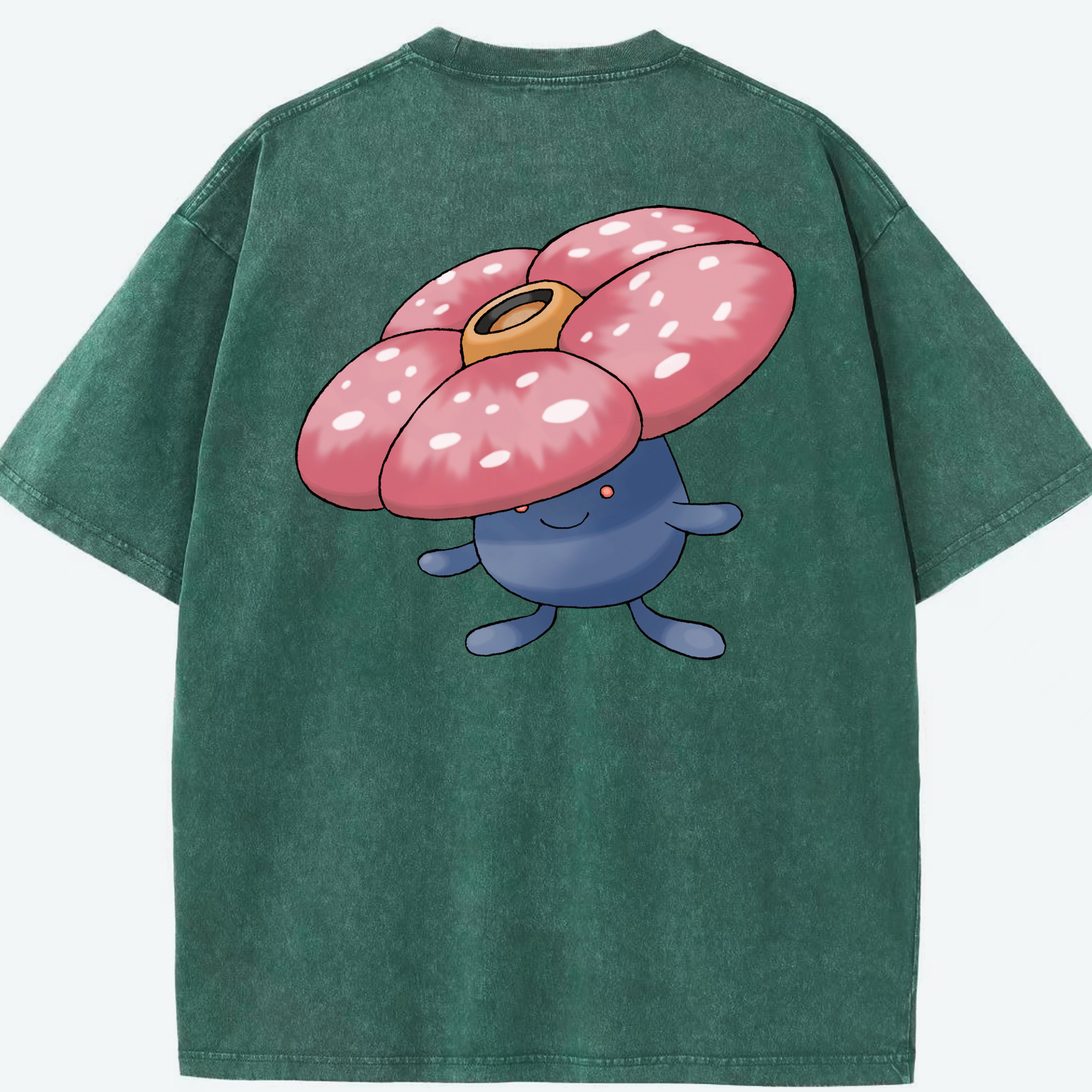 （画像用） ポケットモンスター Pokémon 綿100% ヴィンテージ風 半袖Tシャツ（背面プリント）